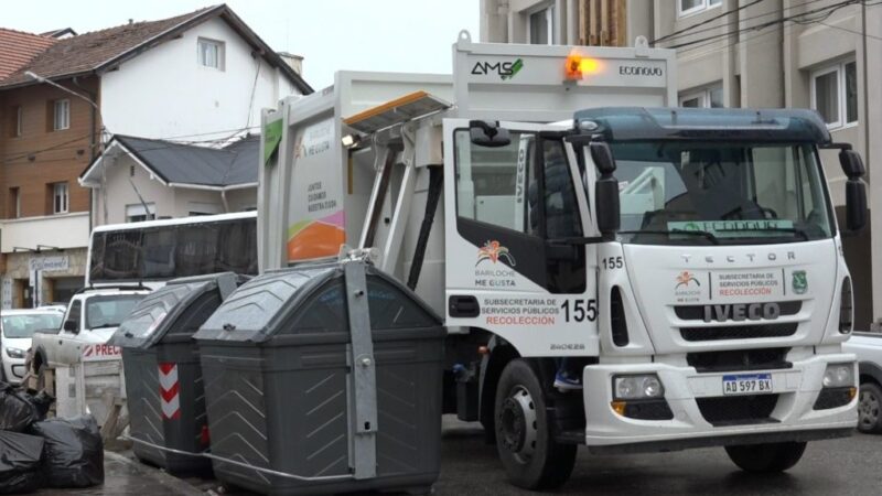 Normal recolección de residuos el lunes feriado en Bariloche