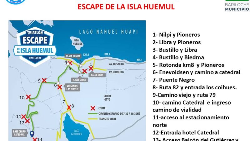El domingo se corre el clásico Escape de la Isla Huemul
