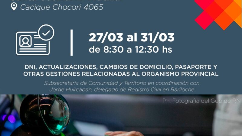 Registro Civil Itinerante vuelve a recorrer los barrios de la ciudad