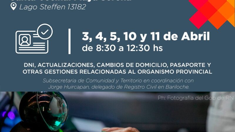 Hasta el martes, el Registro Civil Itinerante continúa en Playa Serena